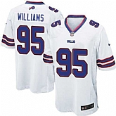 Nike Men & Women & Youth Bills #95 Williams White Team Color Game Jersey